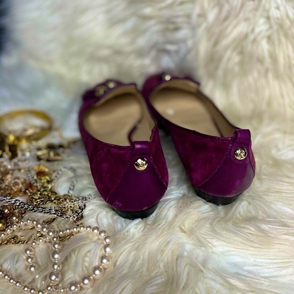 Vero Cuoio Purple Red Suede Slip On Flats with Tasle​​​ - Picture 4 of 15